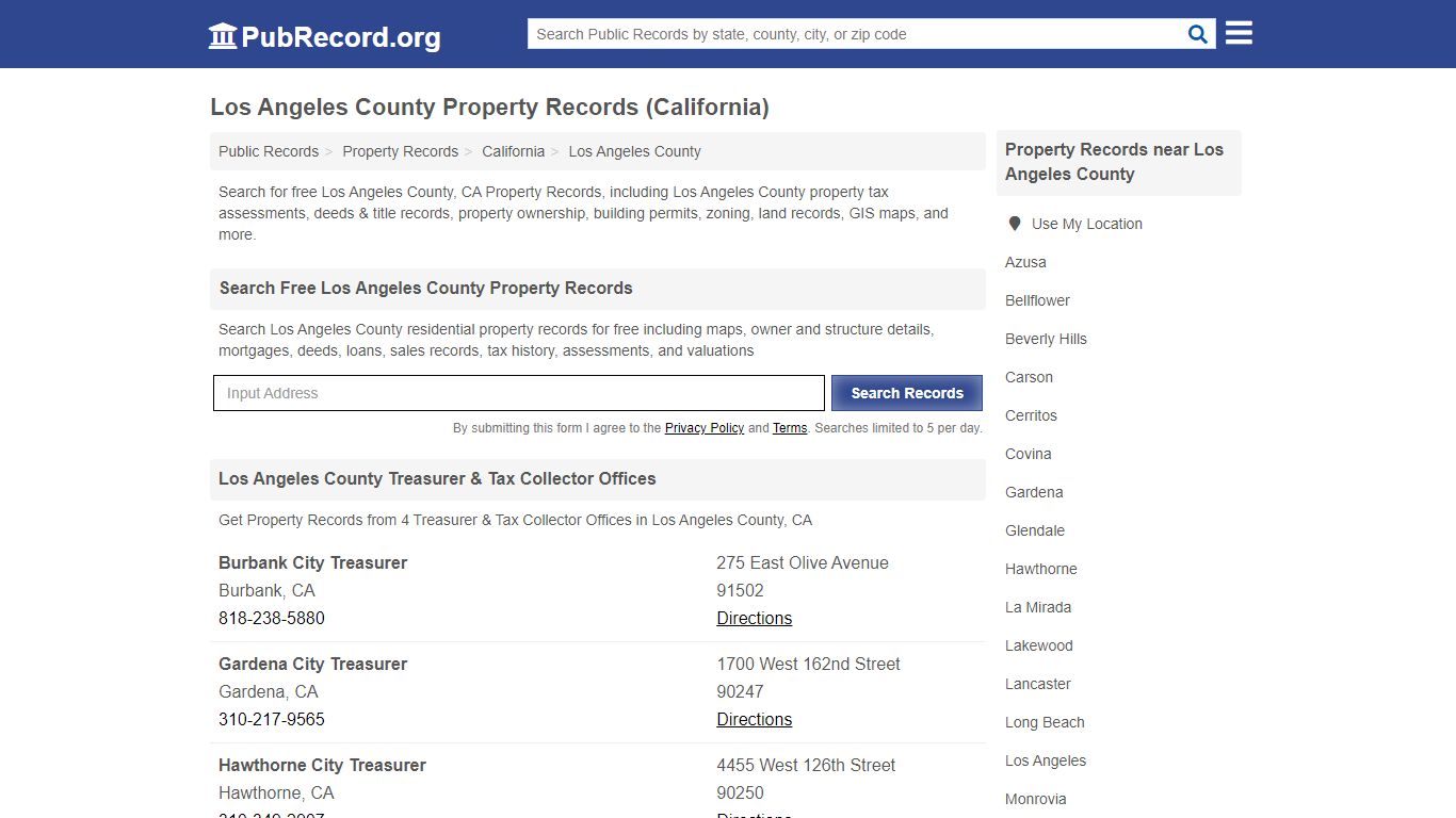 Los Angeles County Property Records (California)